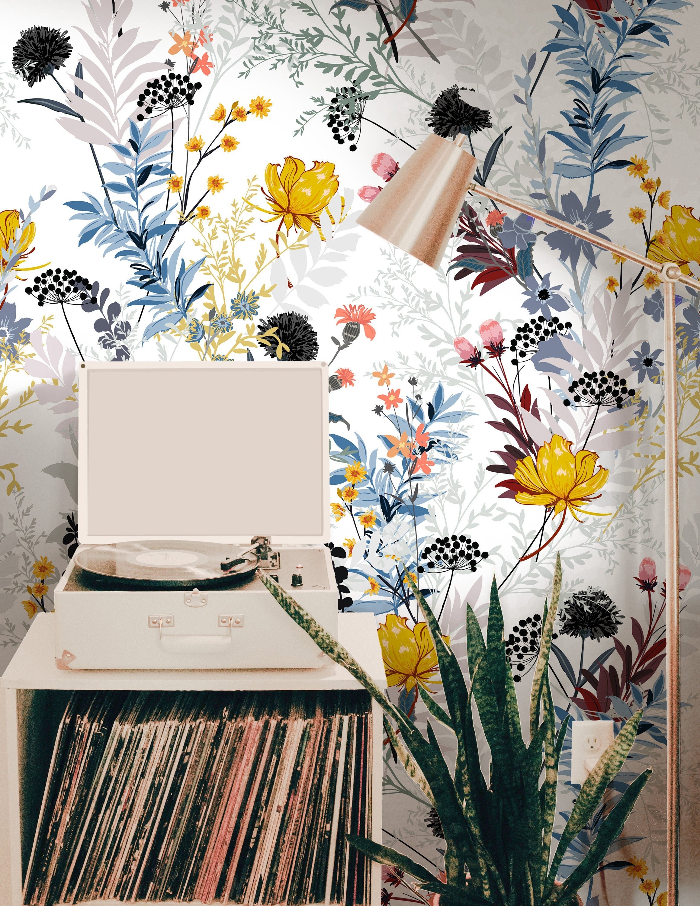Bold Floral Pattern Wallpaper for Walls