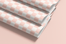 Contact paper 1915 of pink and white alternating checkered tile.