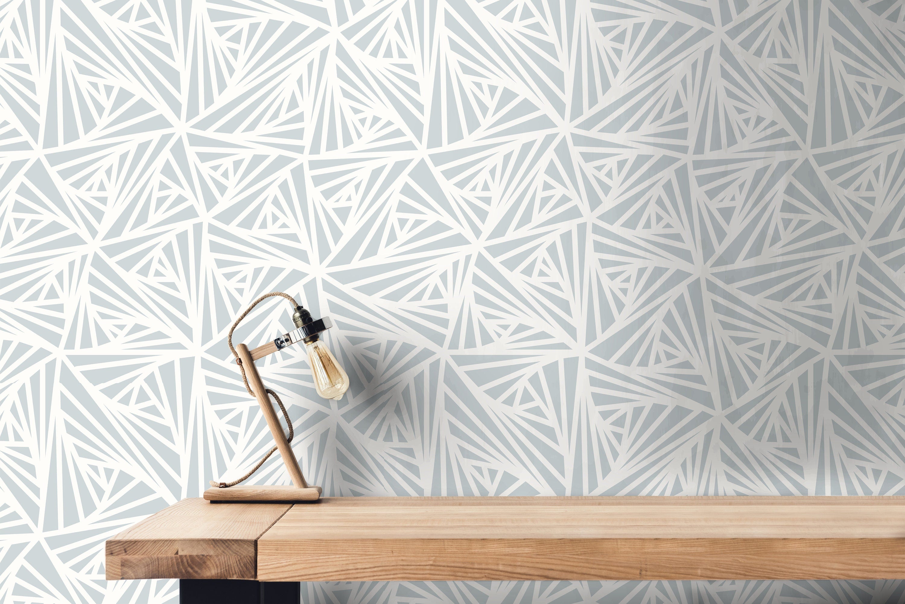 Geometric Wallpaper Modern Wallpaper Peel and Stick White 