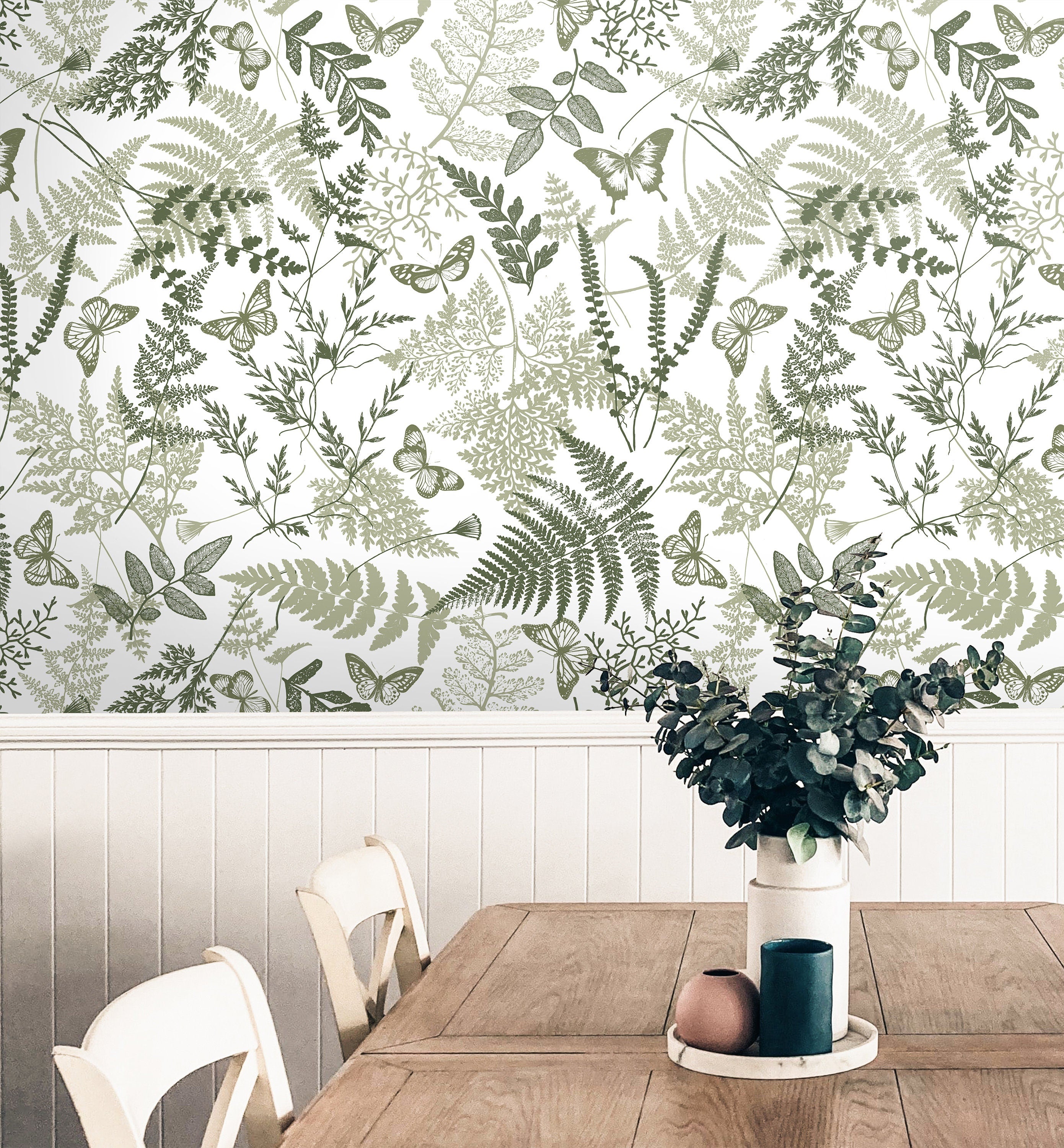 Botanical purchases Peel & Stick Wallpaper Green