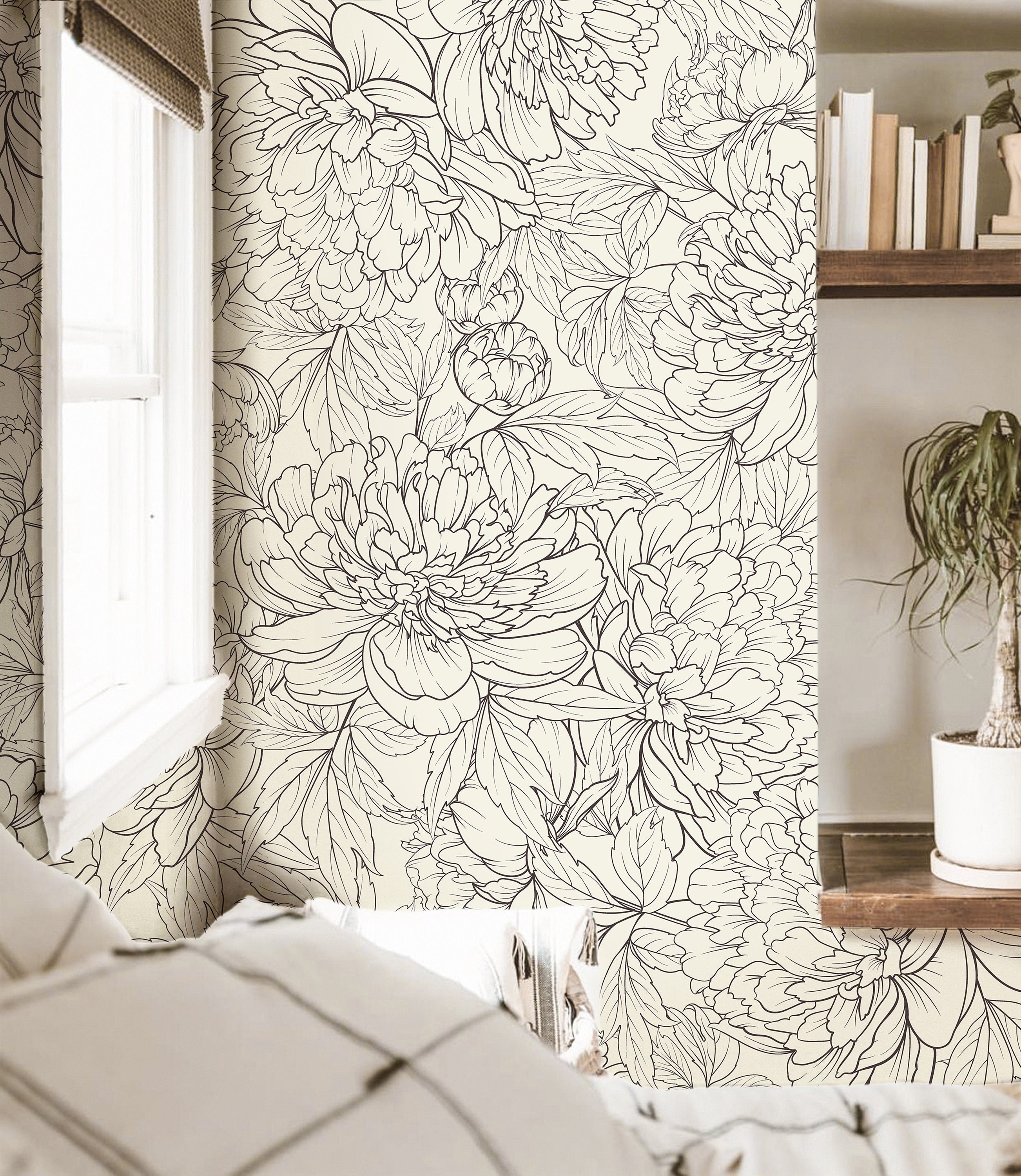Dark Floral 18045 Wallpaper by LondonArt • room service 360°