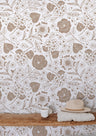 Wallpaper Peel and Stick Wallpaper Cream Tan Floral Removable Wallpaper Wall Decor Home Decor Wall Art Room Decor 412